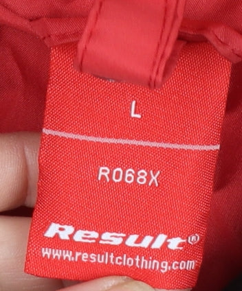 Mens UK Size L Result Red Parka Coat