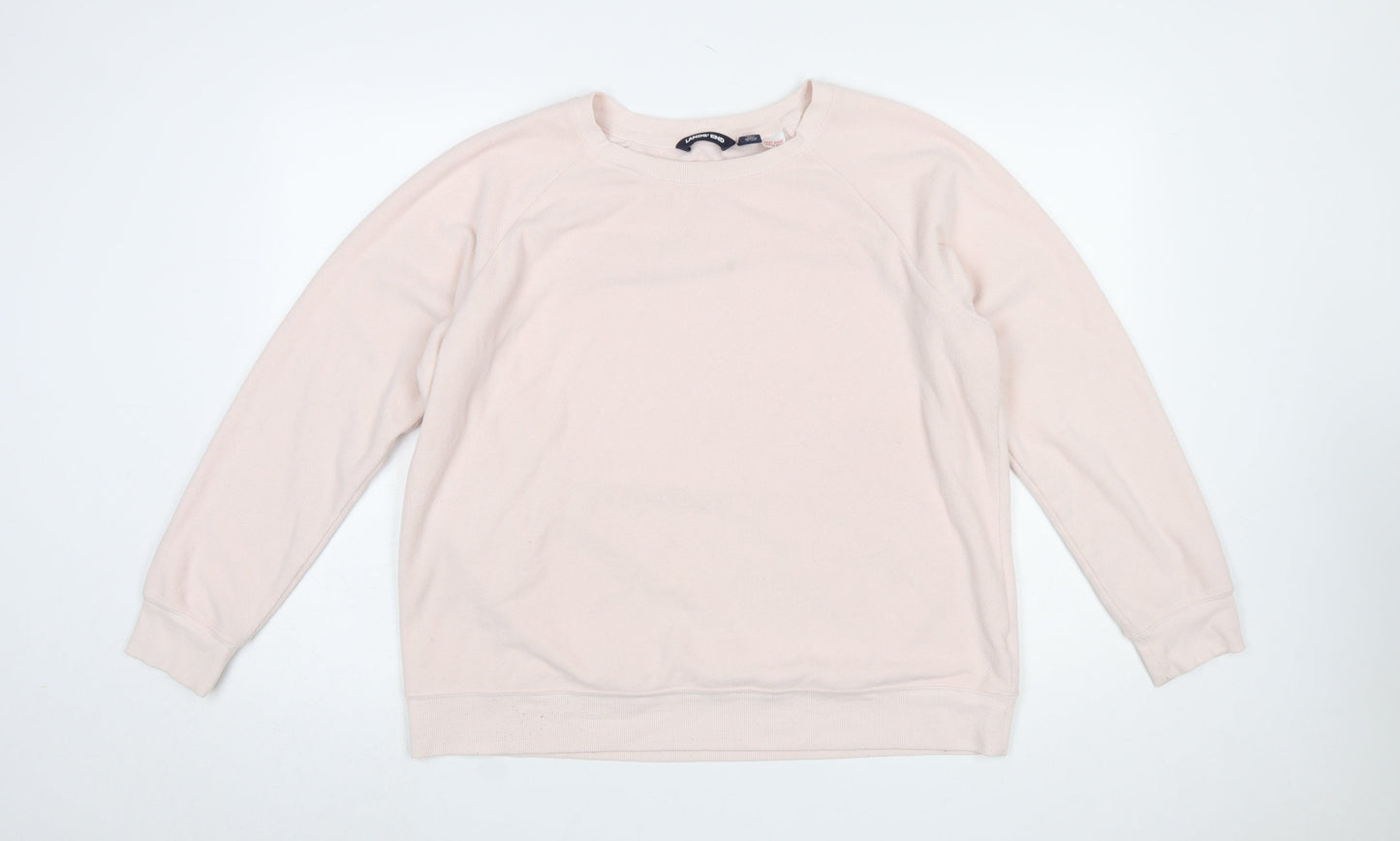 Womens UK Size XL Lands' End Beige Pullover Sweatshirt