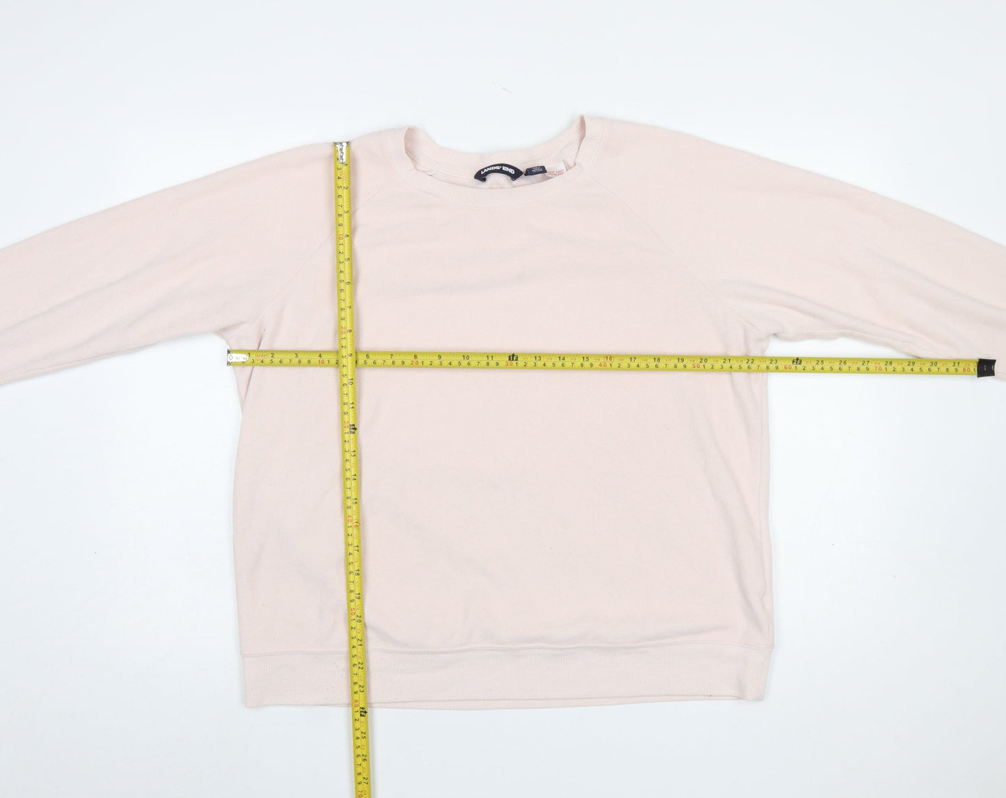 Womens UK Size XL Lands' End Beige Pullover Sweatshirt