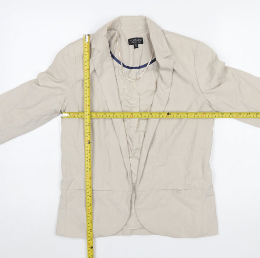 Womens UK Size 6 Topshop Regular Beige Blazer