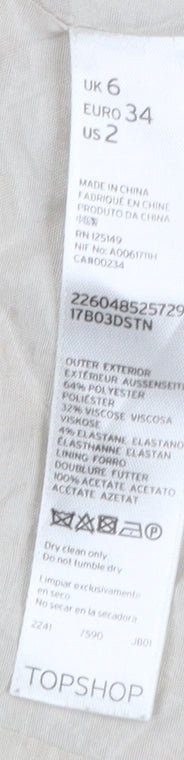 Womens UK Size 6 Topshop Regular Beige Blazer