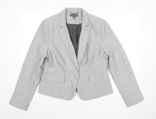 Primark Women’s Grey Classic Single-Breasted Suit Jacket UK 16