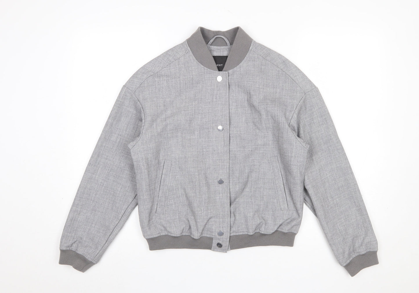 Womens UK Size 6 NEXT Grey Bomber Jacket