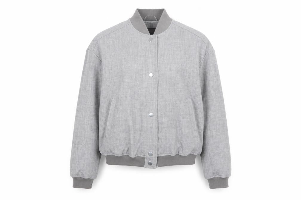 Womens UK Size 6 NEXT Grey Bomber Jacket