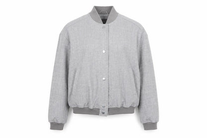 Womens UK Size 6 NEXT Grey Bomber Jacket