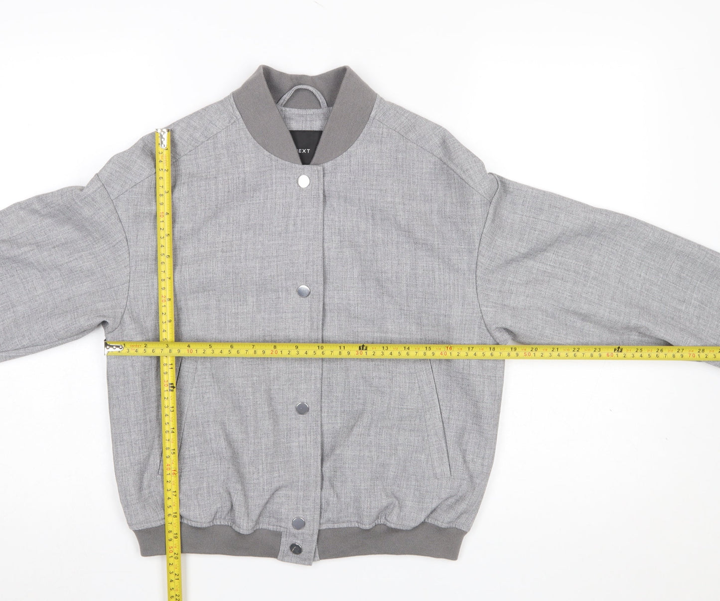Womens UK Size 6 NEXT Grey Bomber Jacket