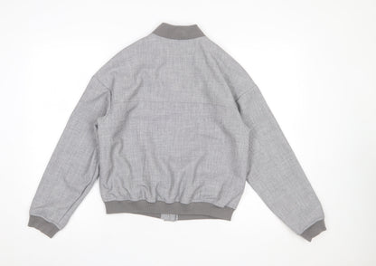 Womens UK Size 6 NEXT Grey Bomber Jacket