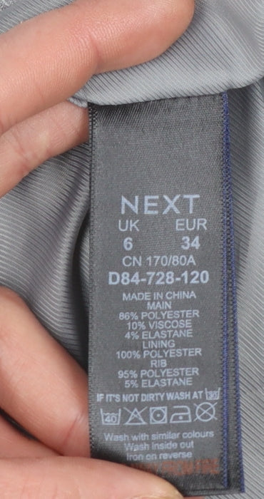 Womens UK Size 6 NEXT Grey Bomber Jacket