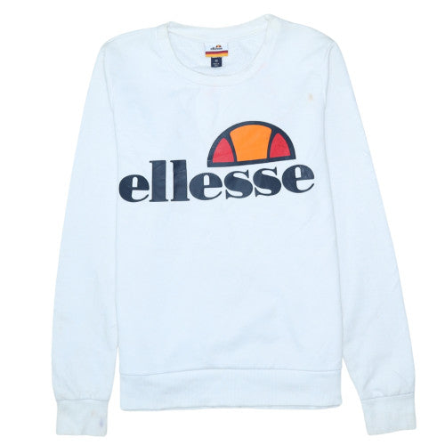 Womens UK Size 10 ellesse White Pullover Sweatshirt