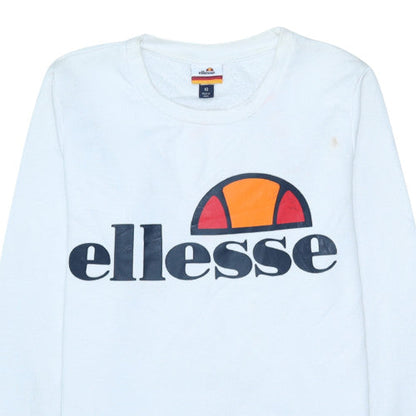 Womens UK Size 10 ellesse White Pullover Sweatshirt