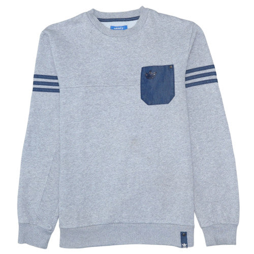Mens UK Size S adidas Grey Pullover Sweatshirt