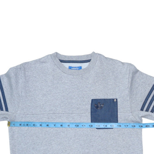 Mens UK Size S adidas Grey Pullover Sweatshirt