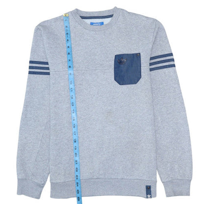Mens UK Size S adidas Grey Pullover Sweatshirt