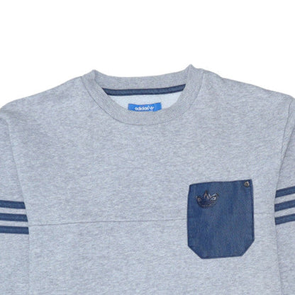 Mens UK Size S adidas Grey Pullover Sweatshirt