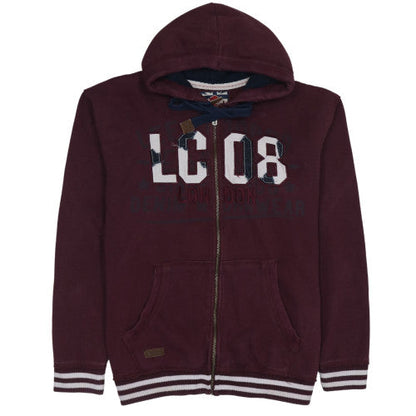 Mens UK Size 2XL Lee Cooper Brown Full Zip Hoodie