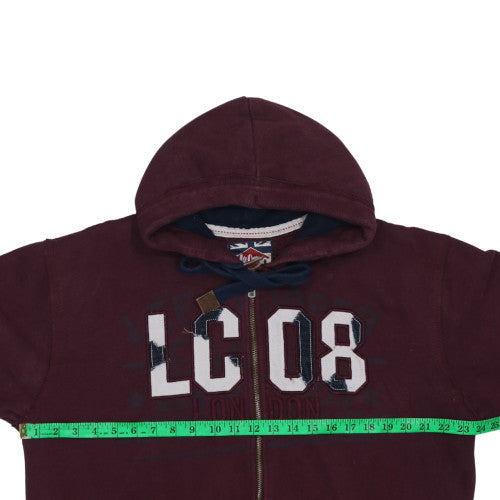 Mens UK Size 2XL Lee Cooper Brown Full Zip Hoodie