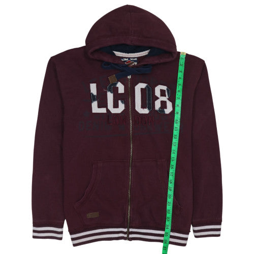 Mens UK Size 2XL Lee Cooper Brown Full Zip Hoodie