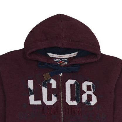 Mens UK Size 2XL Lee Cooper Brown Full Zip Hoodie