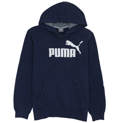Mens UK Size M PUMA Blue Pullover Hoodie