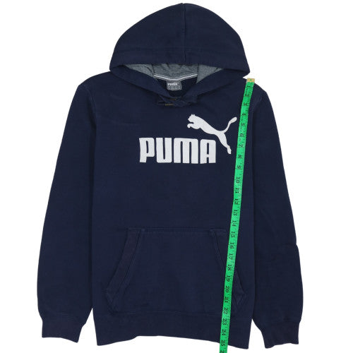 Mens UK Size M PUMA Blue Pullover Hoodie
