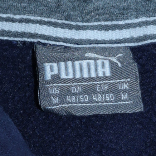 Mens UK Size M PUMA Blue Pullover Hoodie