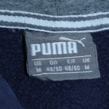Mens UK Size M PUMA Blue Pullover Hoodie