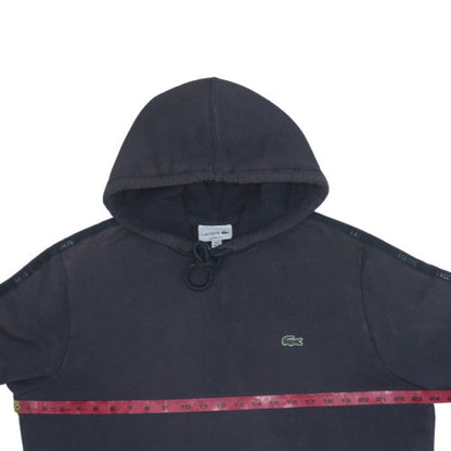 Mens UK Size XL Lacoste Black Pullover Hoodie