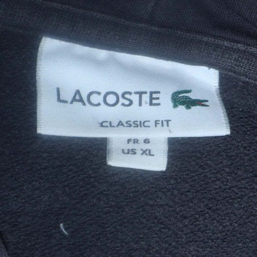 Mens UK Size XL Lacoste Black Pullover Hoodie