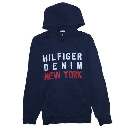 Mens UK Size M Hilfiger Denim Blue Pullover Hoodie