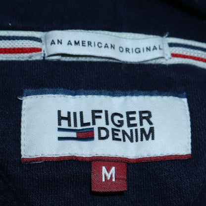 Mens UK Size M Hilfiger Denim Blue Pullover Hoodie