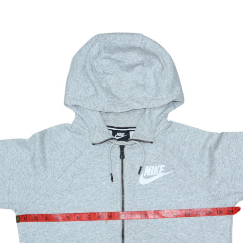 Womens UK Size S Nike Grey Full Zip Hoodie
