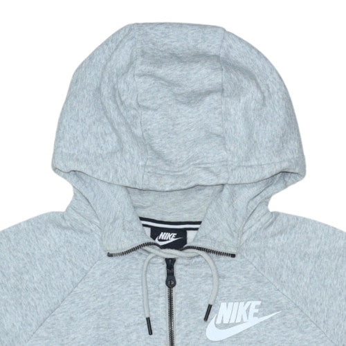 Womens UK Size S Nike Grey Full Zip Hoodie
