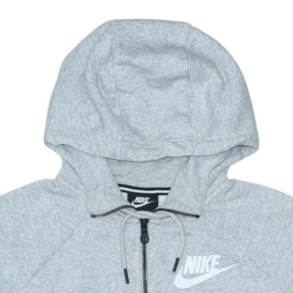 Womens UK Size S Nike Grey Full Zip Hoodie
