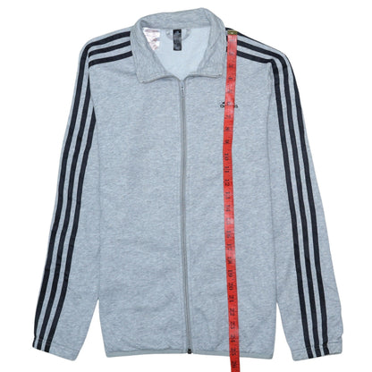 Adidas Boys Grey Full Zip Sweatshirt 13-14 Years Regular Fit Sports Jacket