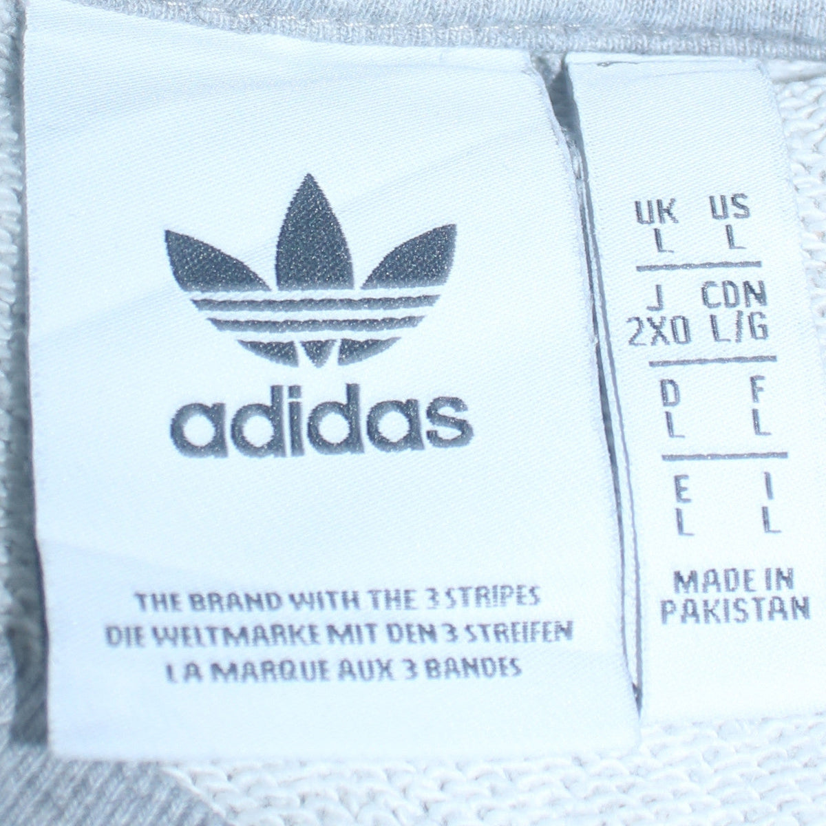 Mens UK Size L adidas Grey Pullover Sweatshirt
