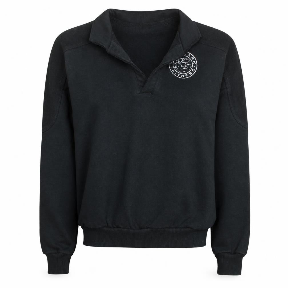 Womens UK Size XS Gymshark Black Henley Sweatshirt