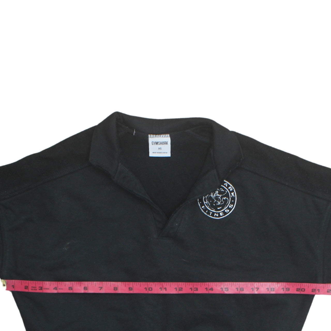 Womens UK Size XS Gymshark Black Henley Sweatshirt