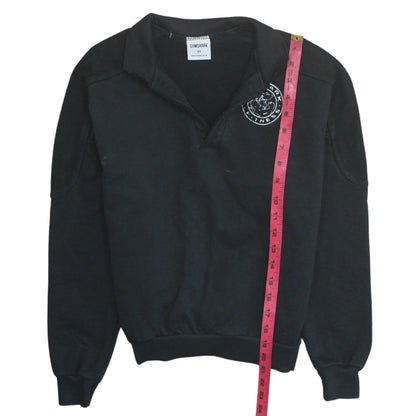 Womens UK Size XS Gymshark Black Henley Sweatshirt