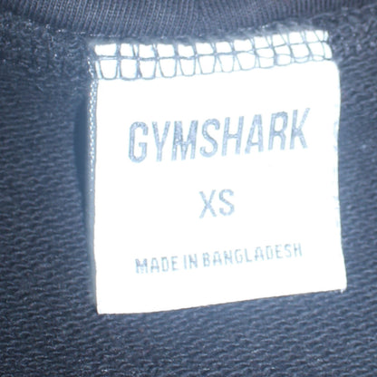 Womens UK Size XS Gymshark Black Henley Sweatshirt