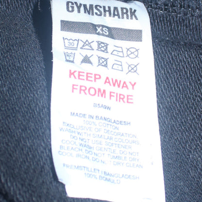 Womens UK Size XS Gymshark Black Henley Sweatshirt