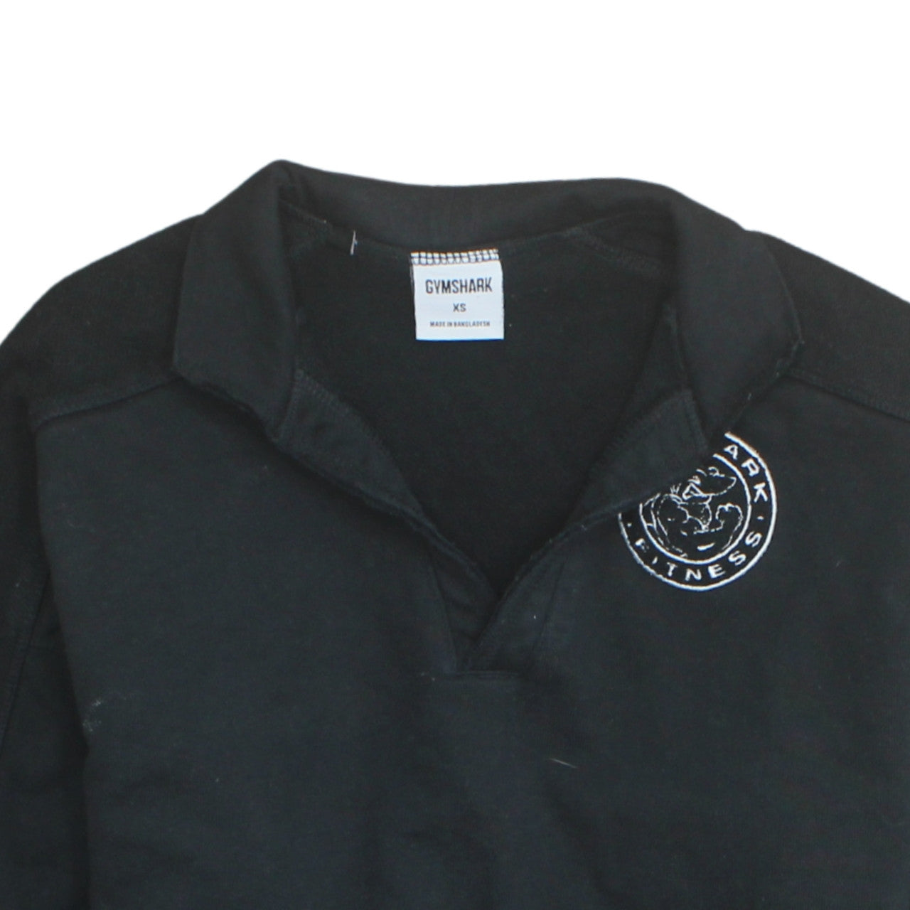 Womens UK Size XS Gymshark Black Henley Sweatshirt