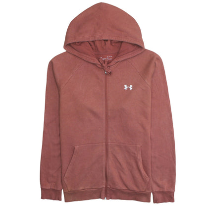 Mens UK Size XL Under armour Brown Full Zip Hoodie