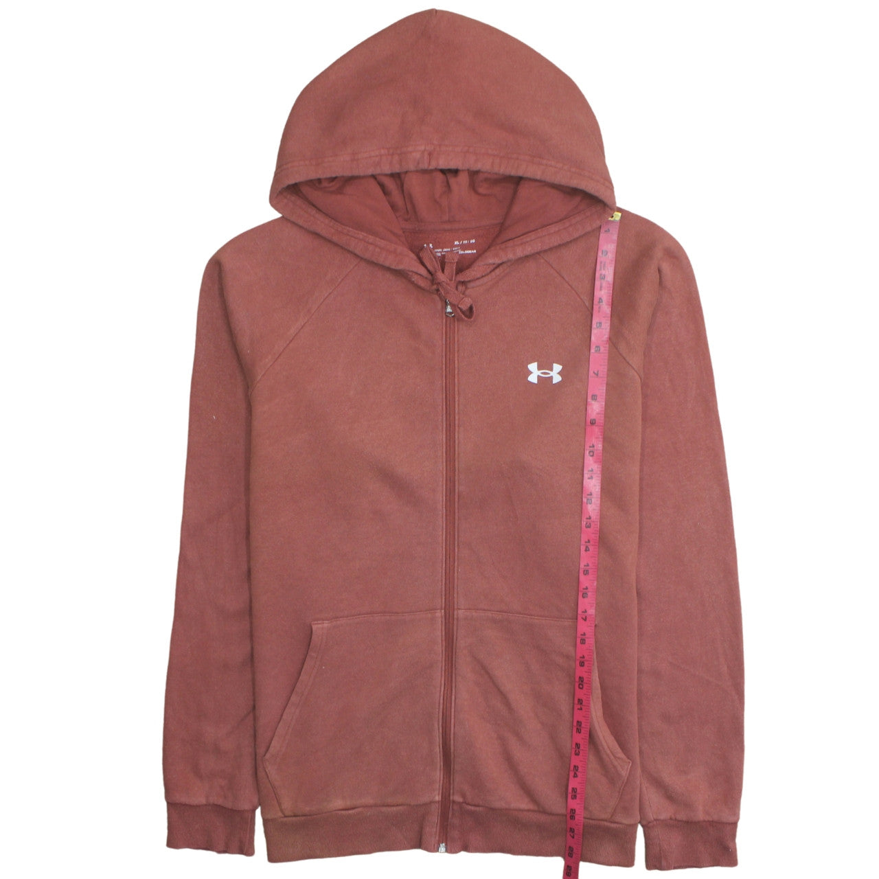 Mens UK Size XL Under armour Brown Full Zip Hoodie