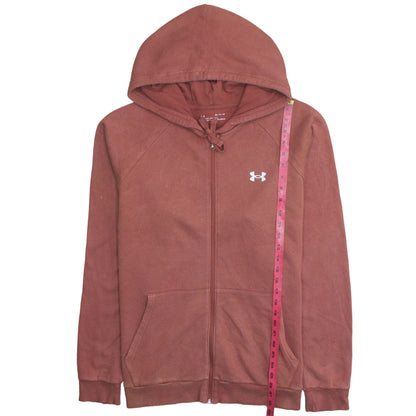 Mens UK Size XL Under armour Brown Full Zip Hoodie