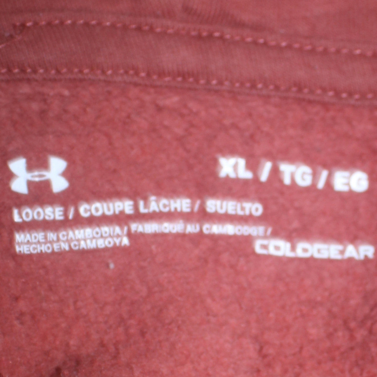 Mens UK Size XL Under armour Brown Full Zip Hoodie