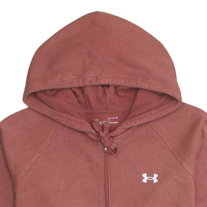 Mens UK Size XL Under armour Brown Full Zip Hoodie