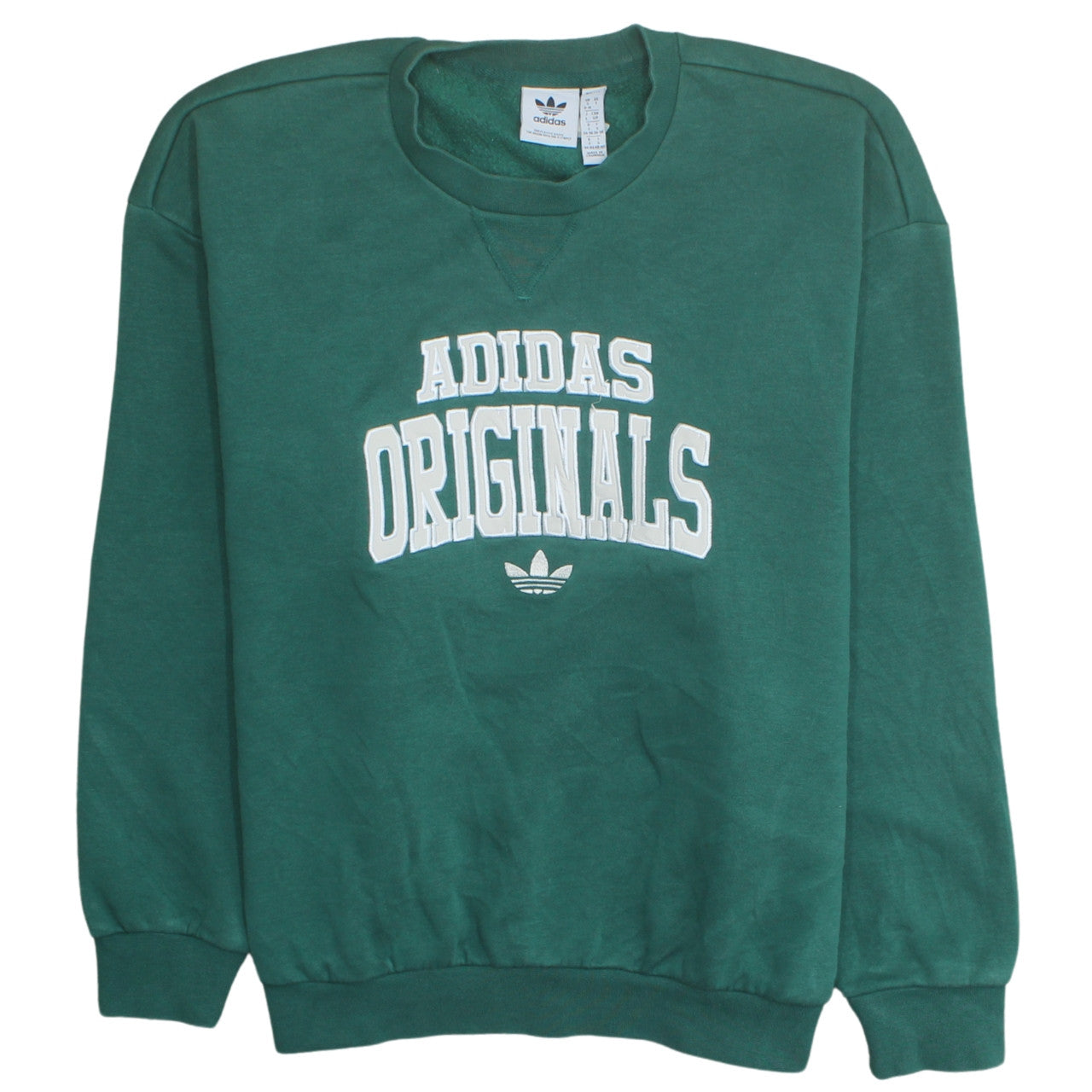 Womens UK Size S adidas Green Pullover Sweatshirt