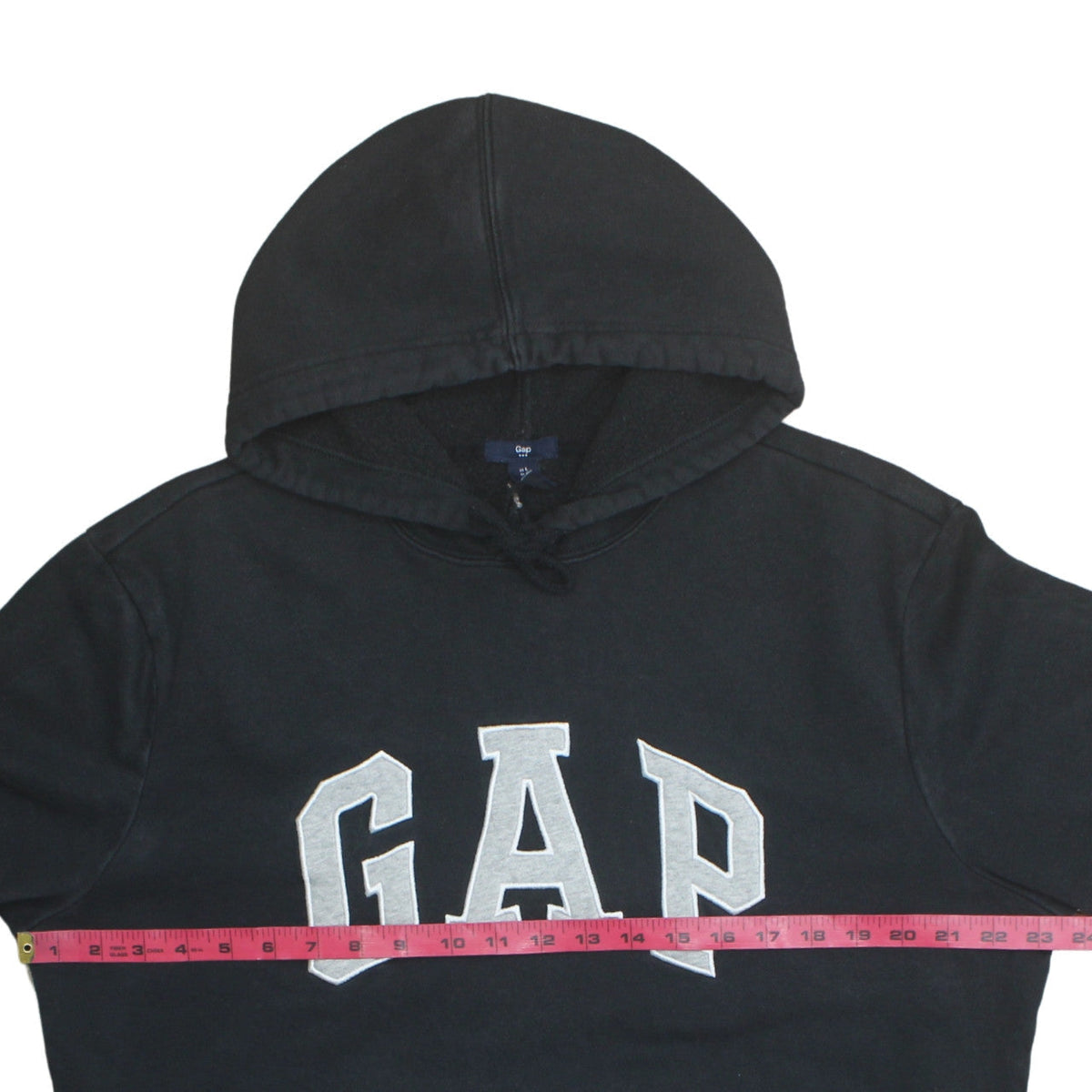 Gap Women Black Large Pullover Hoodie with Logo Design