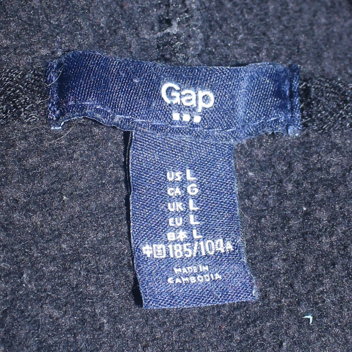 Gap Women Black Large Pullover Hoodie with Logo Design