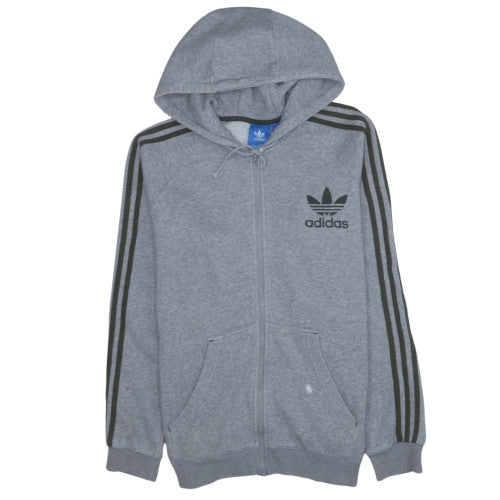 Mens UK Size M adidas Grey Full Zip Hoodie